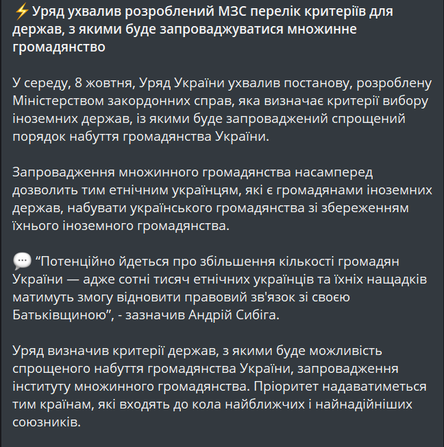 Уряд затвердив правила вибору держав для множинного громадянства - фото 1