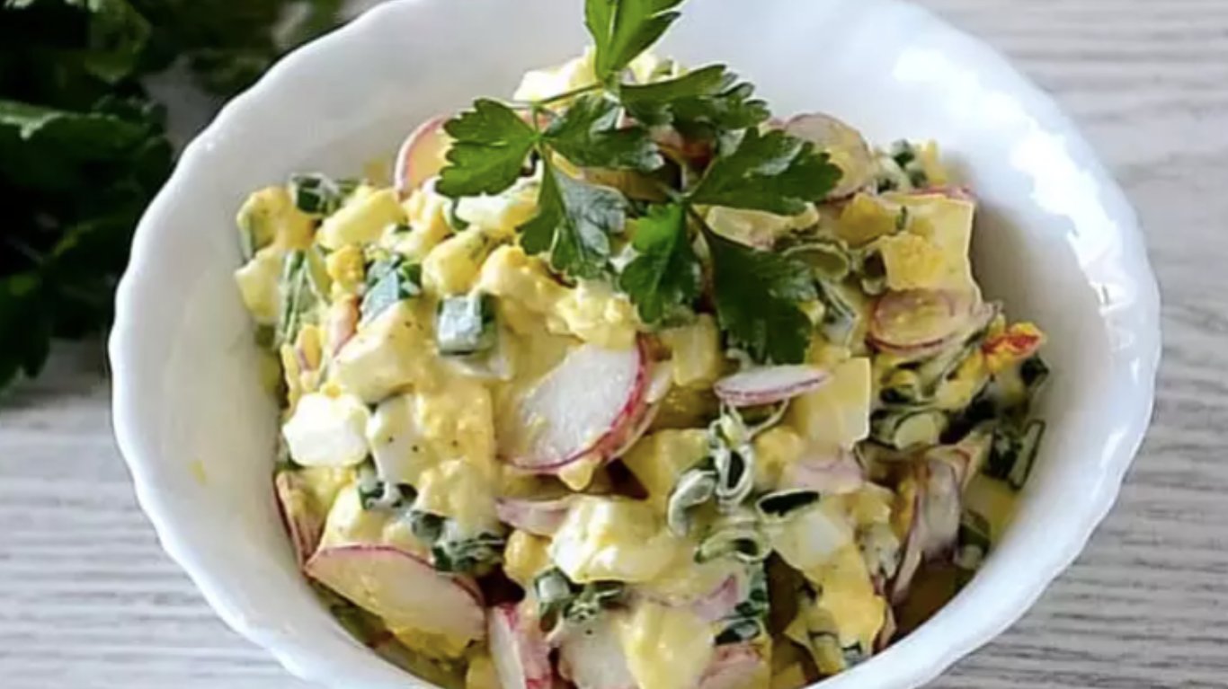 рецепт салату з редискою