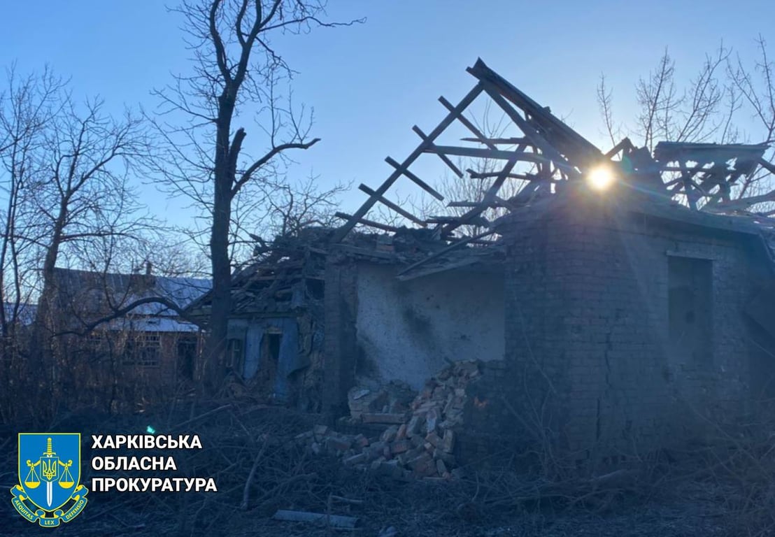 Наслідки обстрілу на Харківщині — зруйнований будинок
