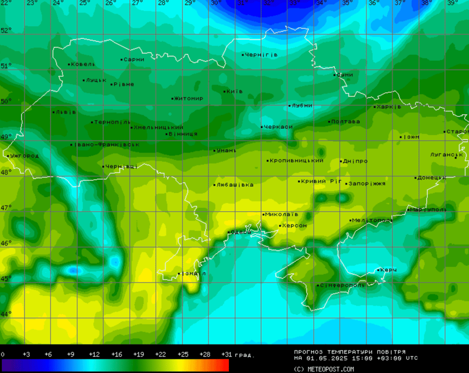 Погода в Україні 1 травня
