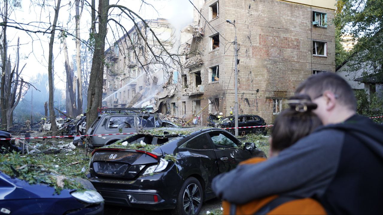 The aftermath of the shelling of Kyiv on June 23