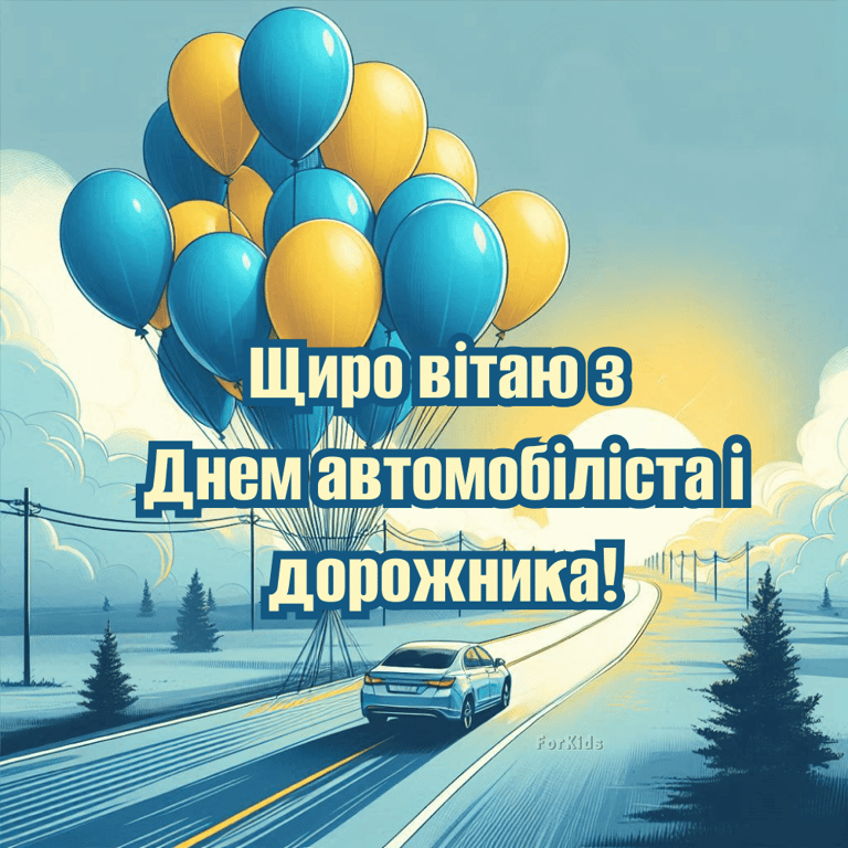 День автомобіліста та дорожника - листівка 6