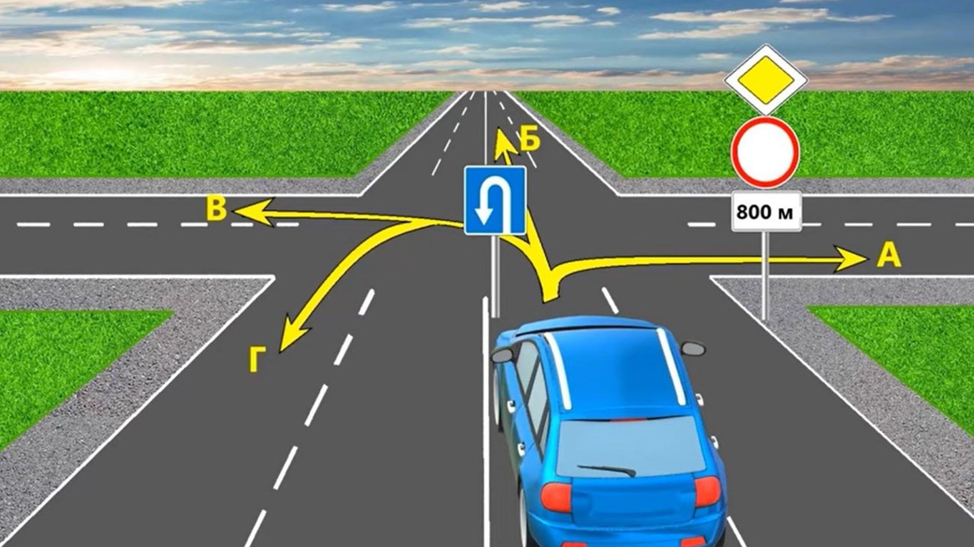 Задача з ПДР для грамотних водіїв: які напрямки руху дозволені