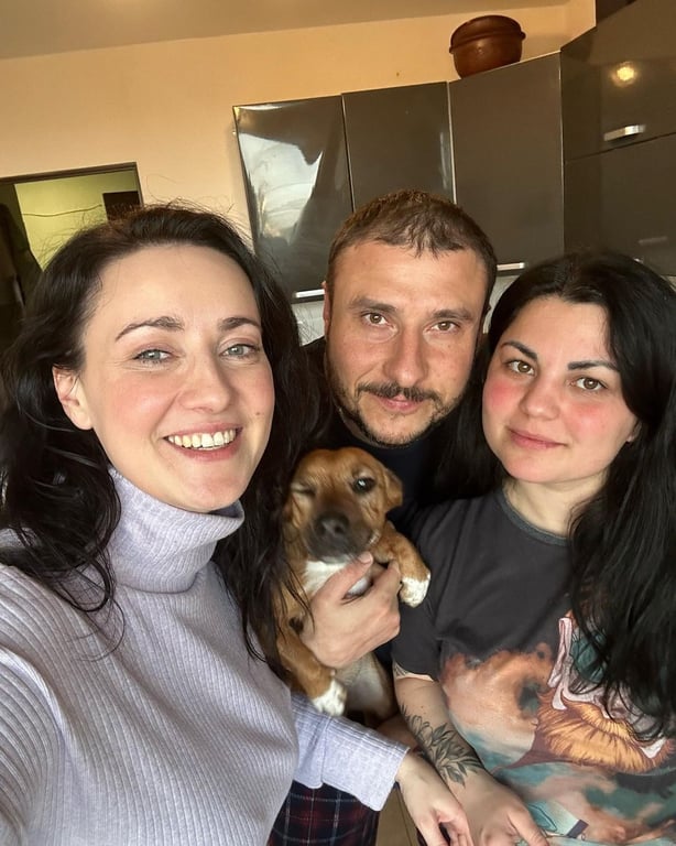 Соломия Витвицкая со своим братом и его женой