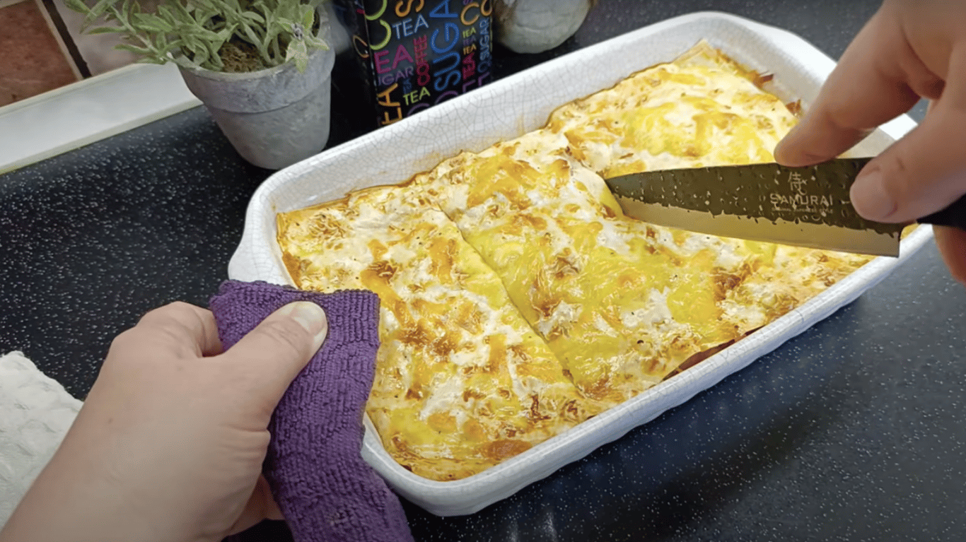 лінива запіканка з лавашем та сиром