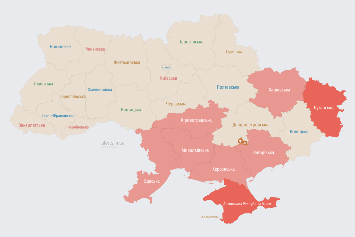 Карта повітряних тривог