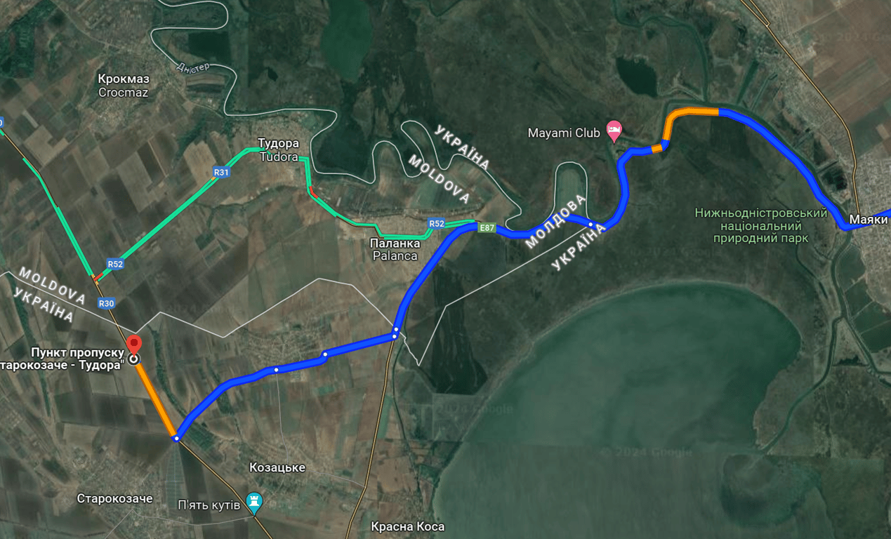 Очереди на КПП "Старокозачее - Тудора" 21 июля