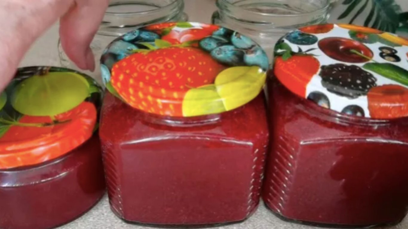 малиновое желе в банках