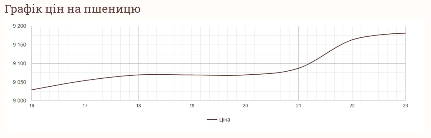 Цены на пшеницу и зерновые в Украине по состоянию на 24 января 2025 года