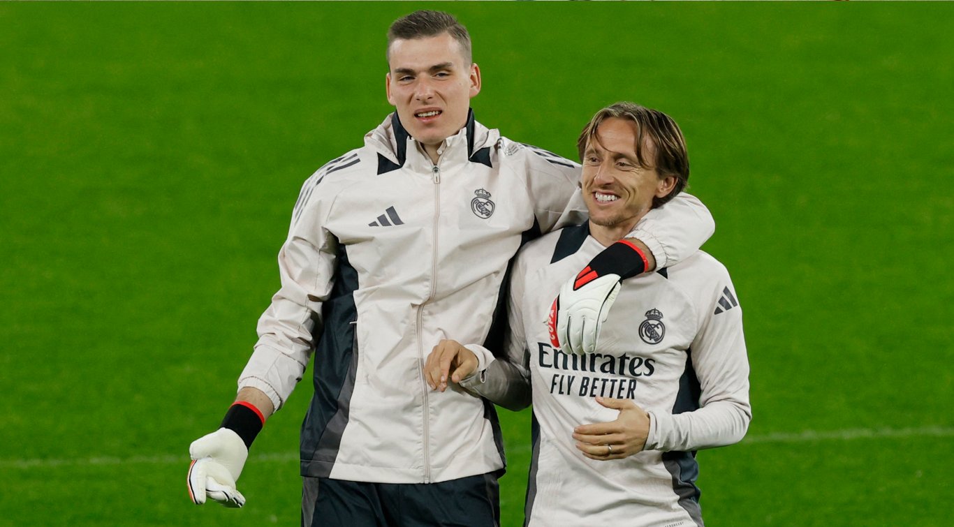 Андрей Лунин и Лука Модрич