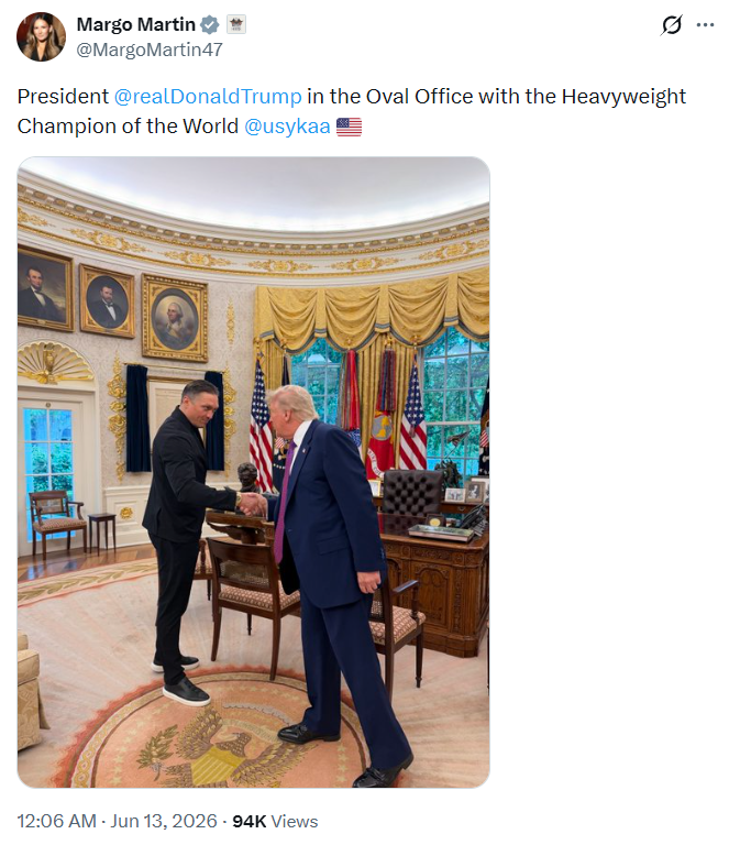 Усик провел встречу с Трампом