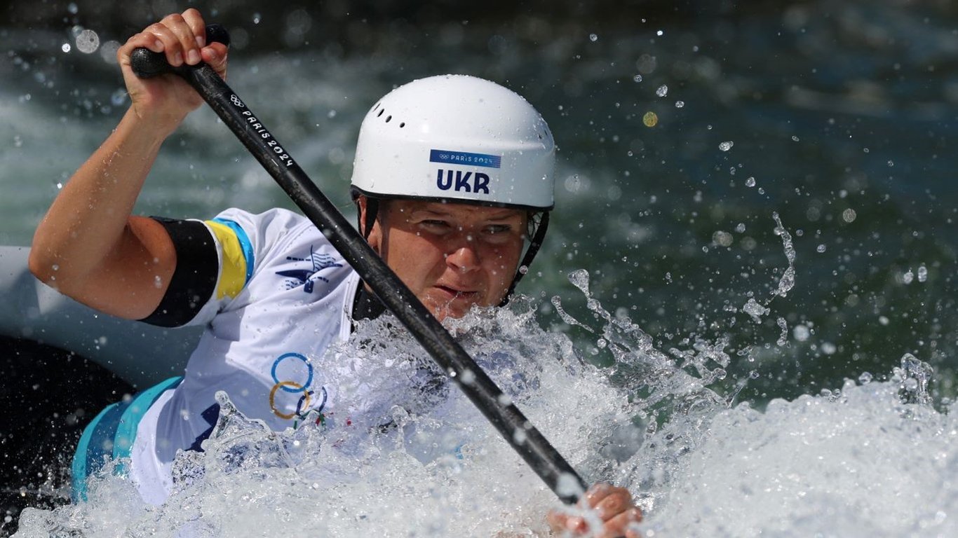 Вікторія Ус у фіналі веслувального слалому на каное на Олімпійських іграх-2024