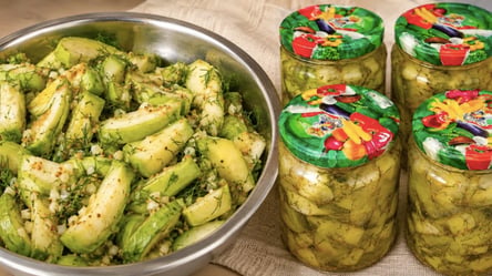 Маринованные кабачки с горчицей и чесноком: рецепт консервирования - 285x160