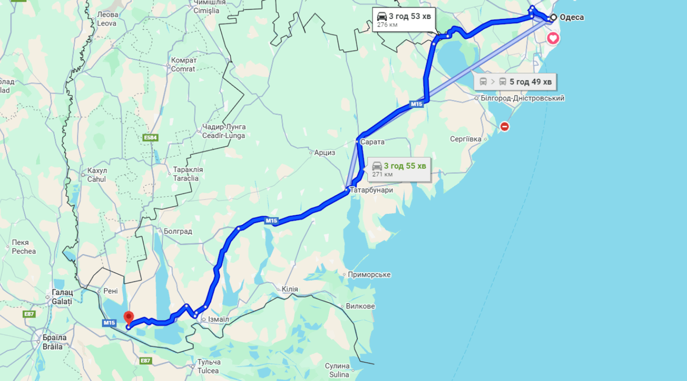 Затори на трасі Одеса-Рені у напрямку Орлівки