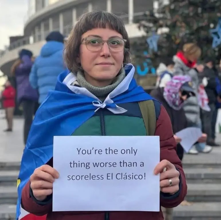 Протестующие в Грузии