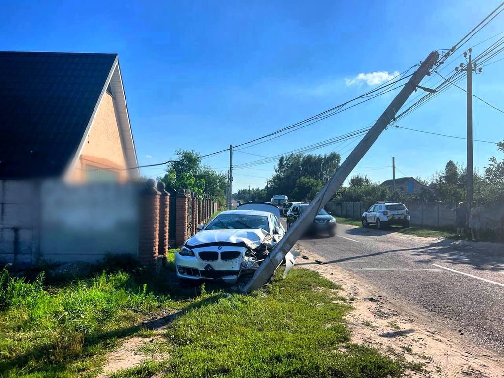 ДТП у Київській області 6 серпня. Фото: t.me/policekyivregion