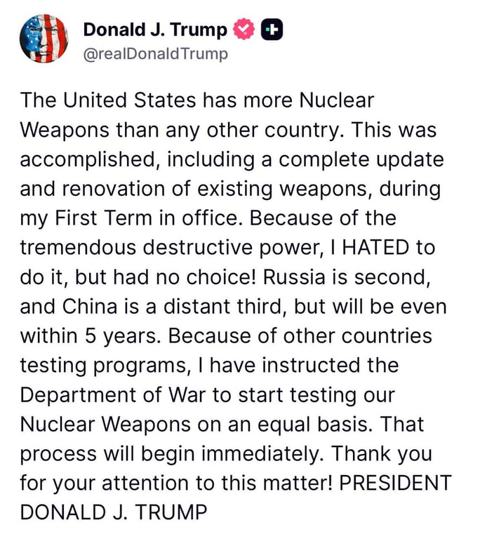 Трамп тоже начал трясти "ядеркой" — дал приказ Министерству войны - фото 1