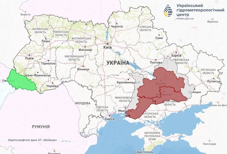 Опасные гидрологические явления в Украине 11 сентября