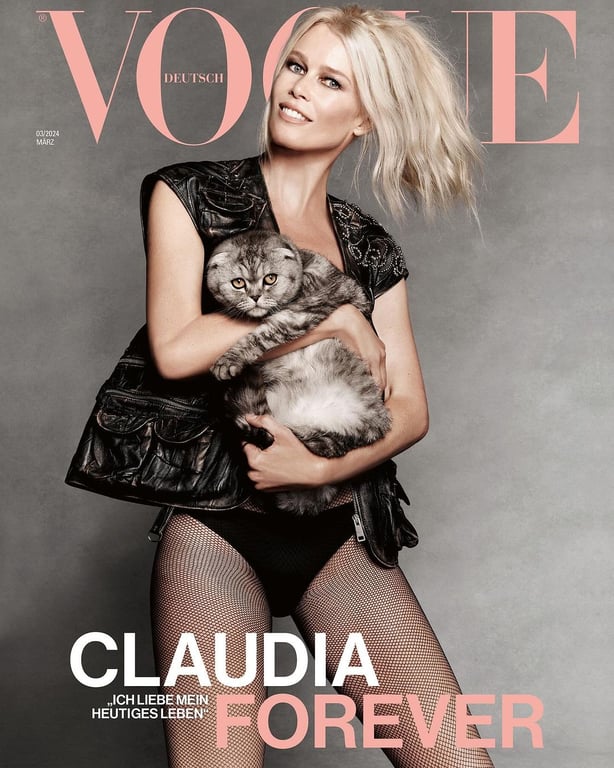 Модель Клаудия Шиффер. Фото: Vogue