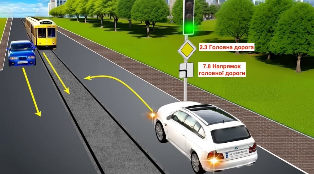 Тест з ПДР: хто проїде перехрестя останнім?