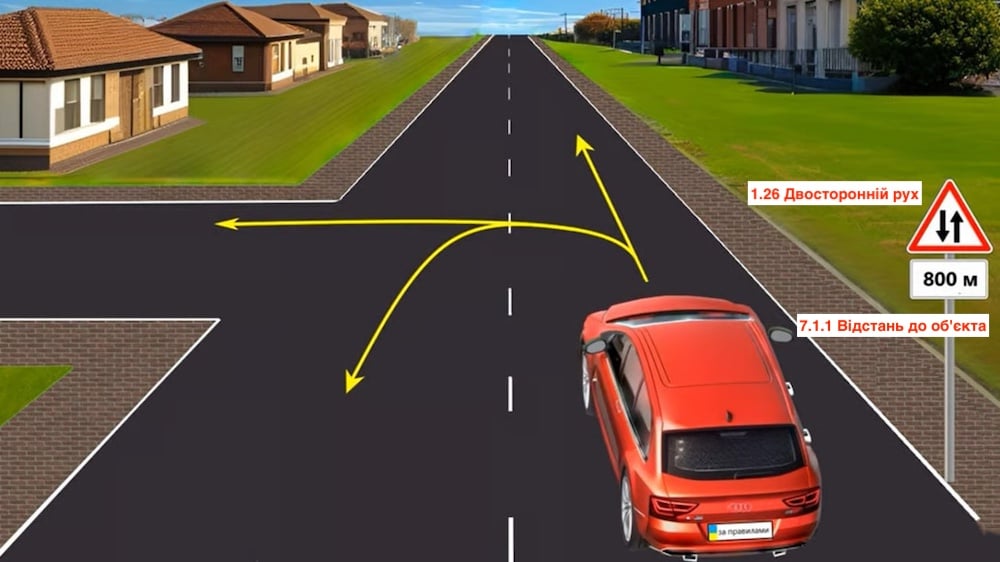 Тест з ПДР: в яких напрямках дозволений рух?