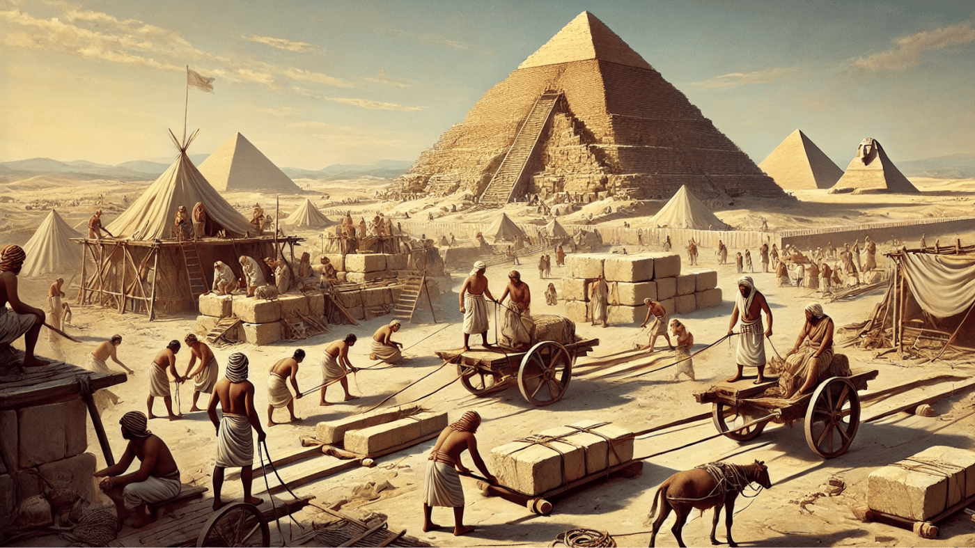 Как строились пирамиды Гизы по версии ИИ