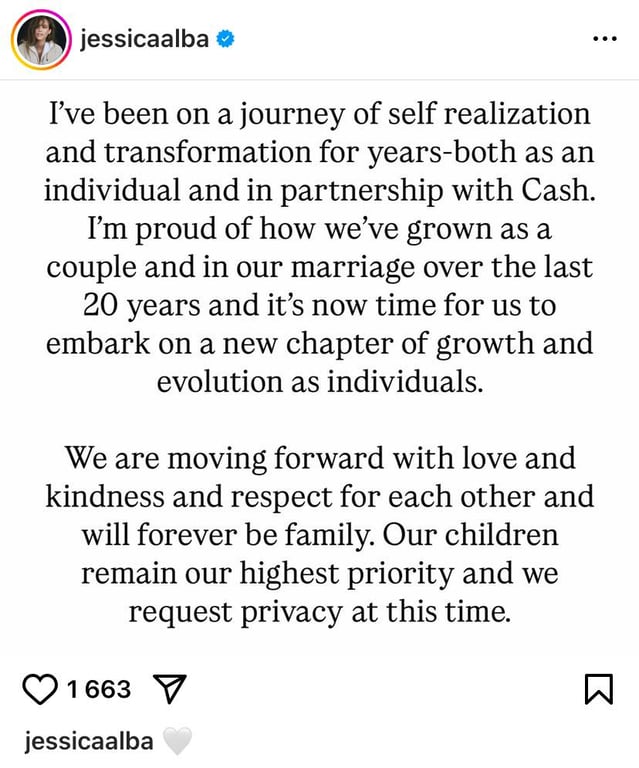 Джессіка Альба та Кеш Воррен оголосили про розлучення - фото