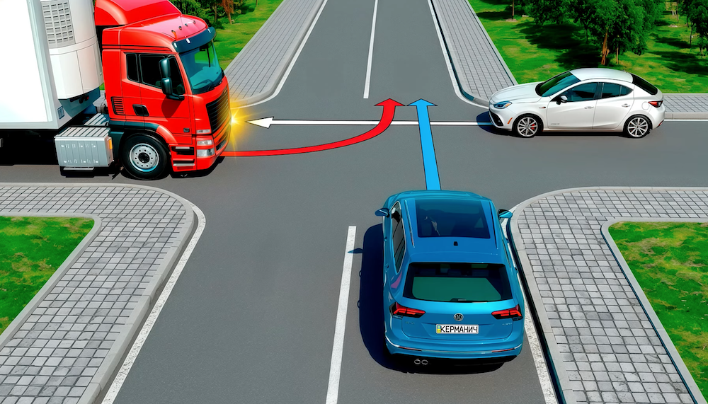 Тест з ПДР: хто за ким проїде нерегульоване перехрестя?