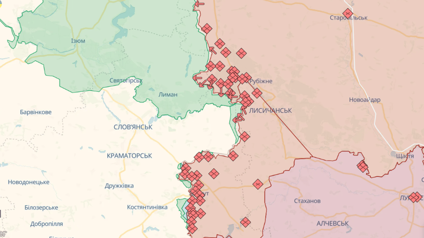 Онлайн-карты боевых действий в Украине на 23 июля: DeepState, Liveuamap, ISW