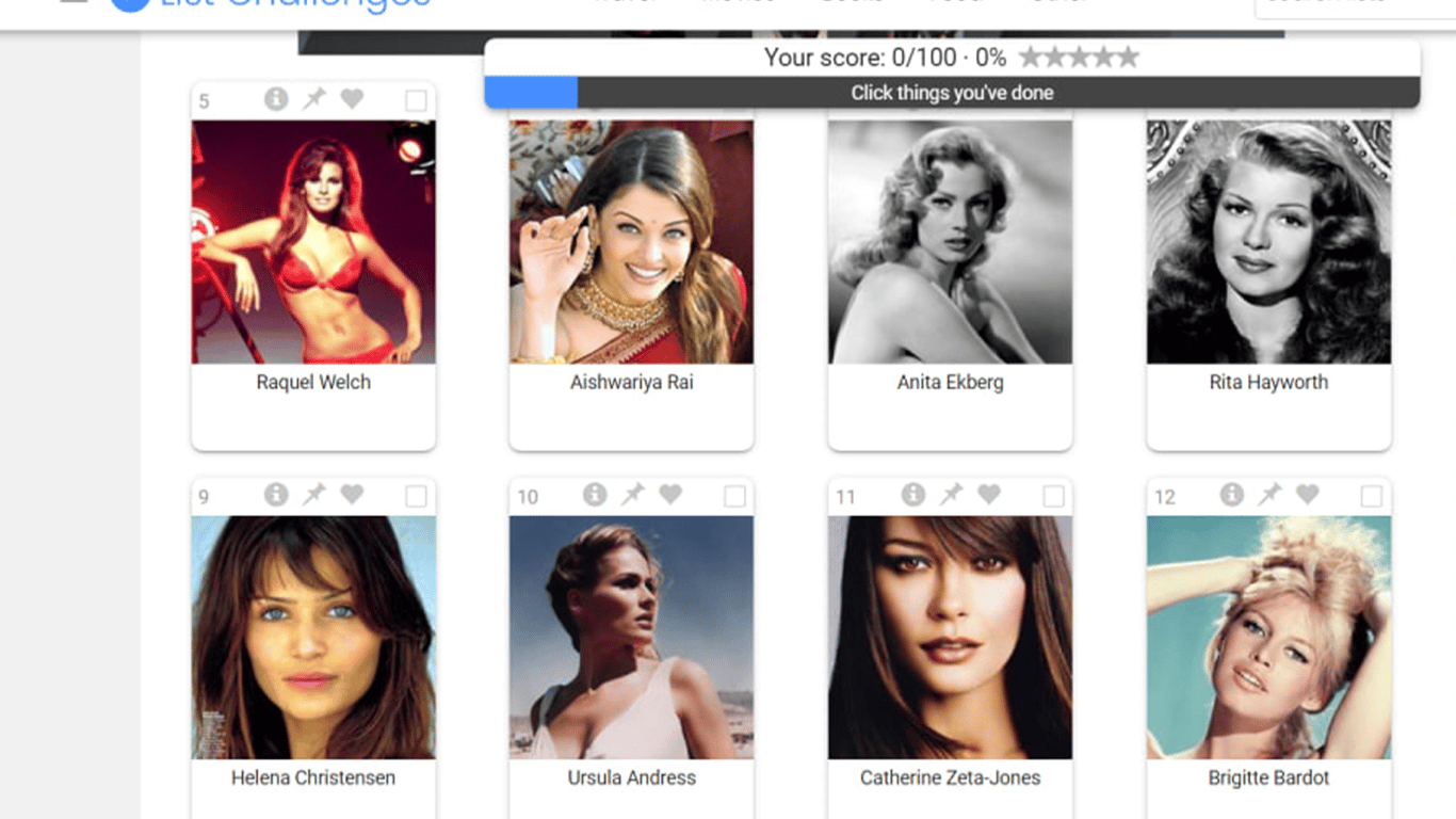 Десятка найкрасивіших акторок усіх часів. Фото: скриншот сайту