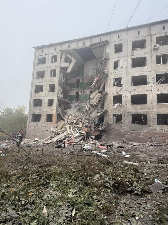 Російський обстріл Словʼянська 11 жовтня