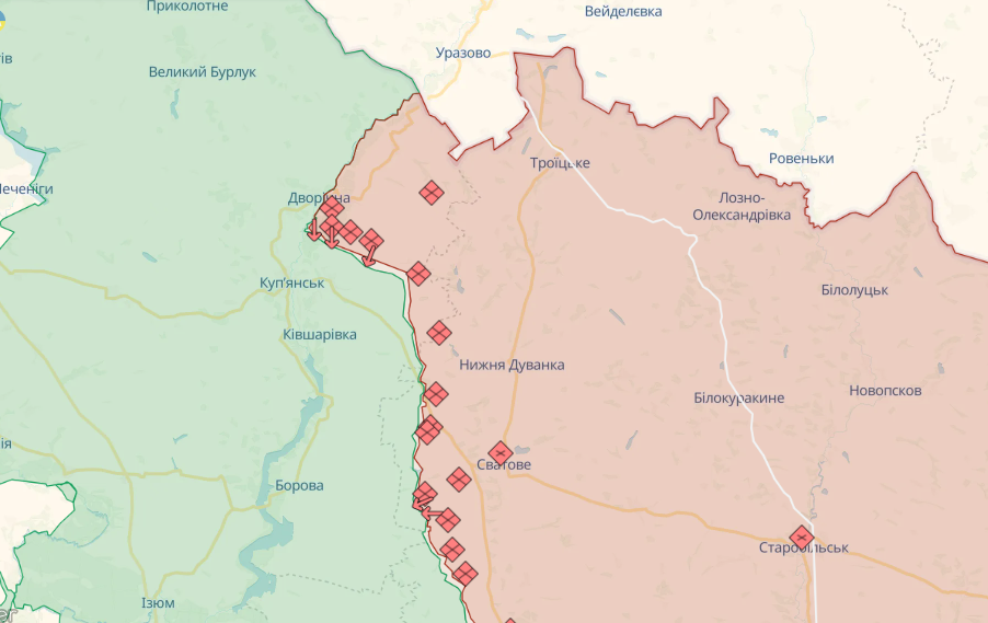 Карта боевых действий на 26 сентября