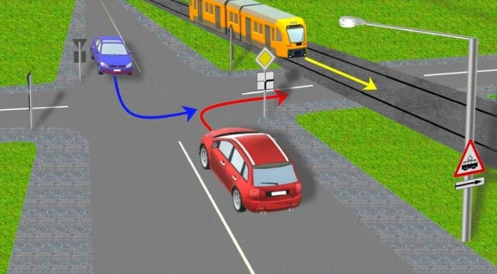 Тест з ПДР для досвідчених водіїв — яким буде порядок роз'їзду - фото 1