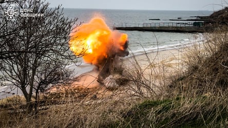 На одном из пляжей Одессы уничтожили мину - 285x160