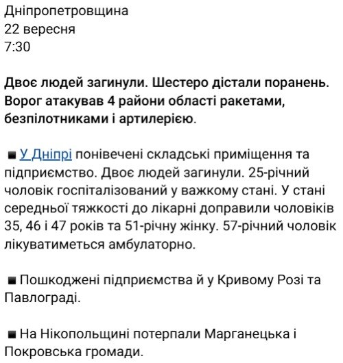 У Дніпрі через атаку РФ загинули двоє людей, шестеро поранені - фото 1