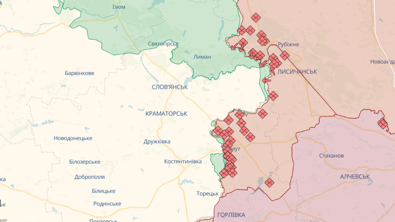 Карта бойових дій в Україні онлайн сьогодні, 08.10.2023: DeepState, Liveuamap, ISW