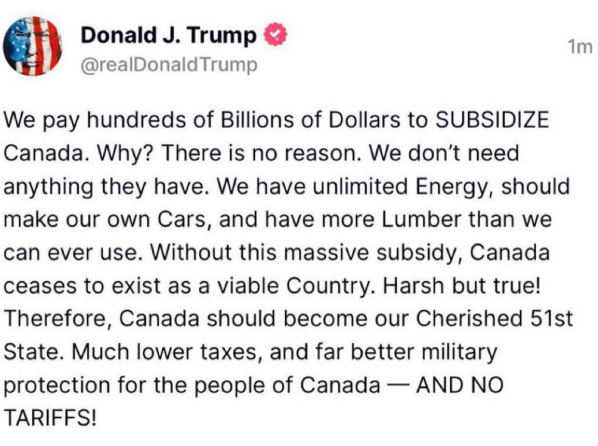 повідомлення Трампа