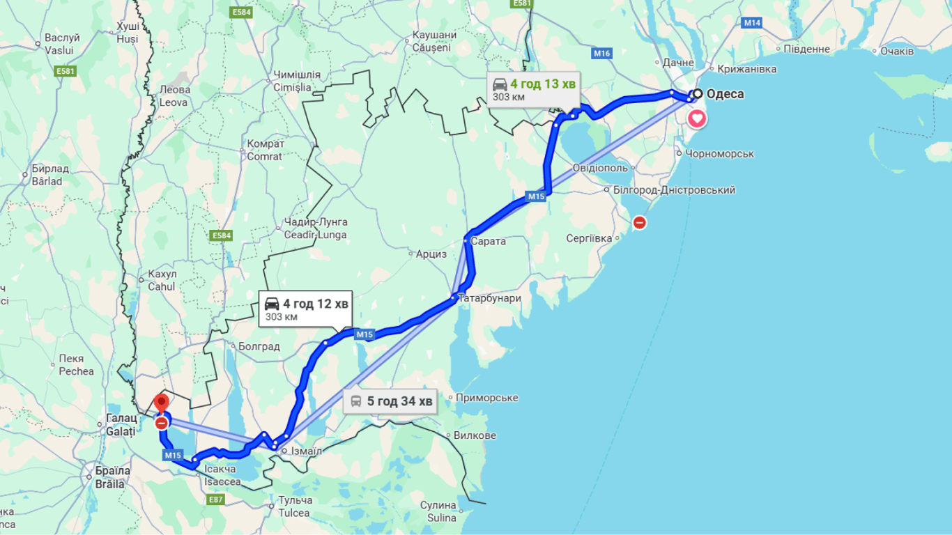 Затори до Молдови на трасі Одеса-Рені