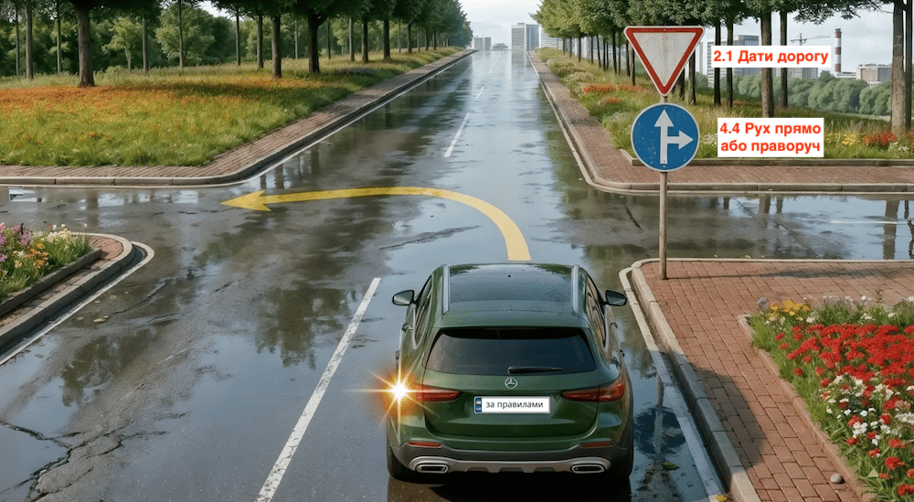 Тест ПДР: чи дозволений поворот