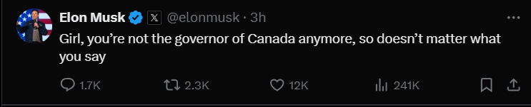 реакція Ілона Маска на слова Трюдо