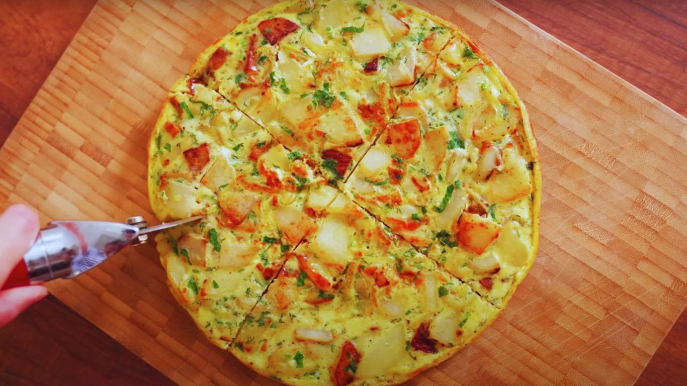 Как приготовить фритатту с картофелем и яйцами — самый простой рецепт.