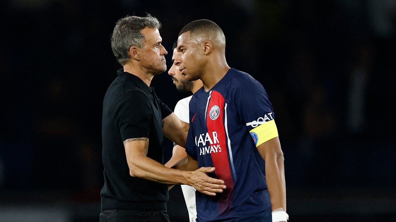 Мбаппе та Луїс Енріке