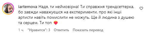 Коментар зі сторінки Наді Дорофєєвої