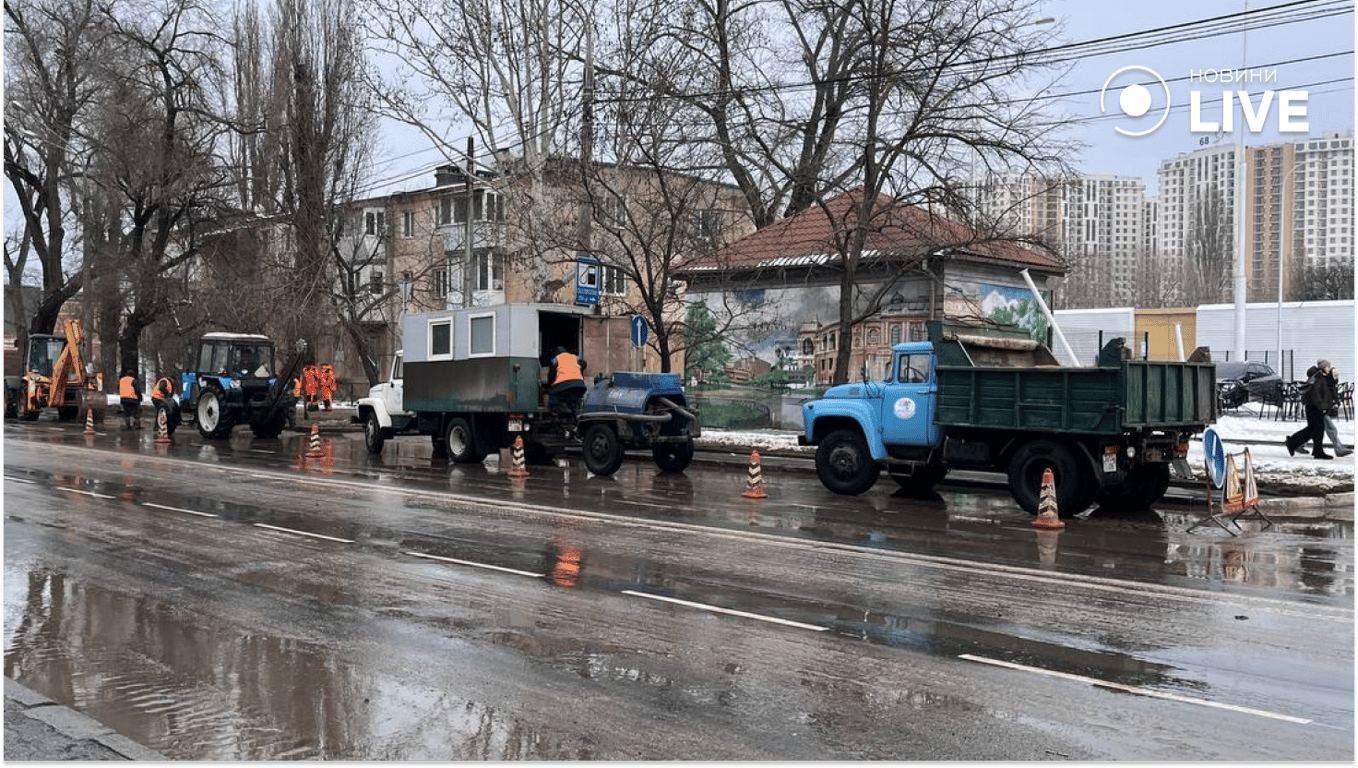 Потоп на одній із вулиць Одеси