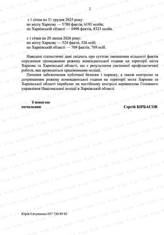 комендантська година у Харкові