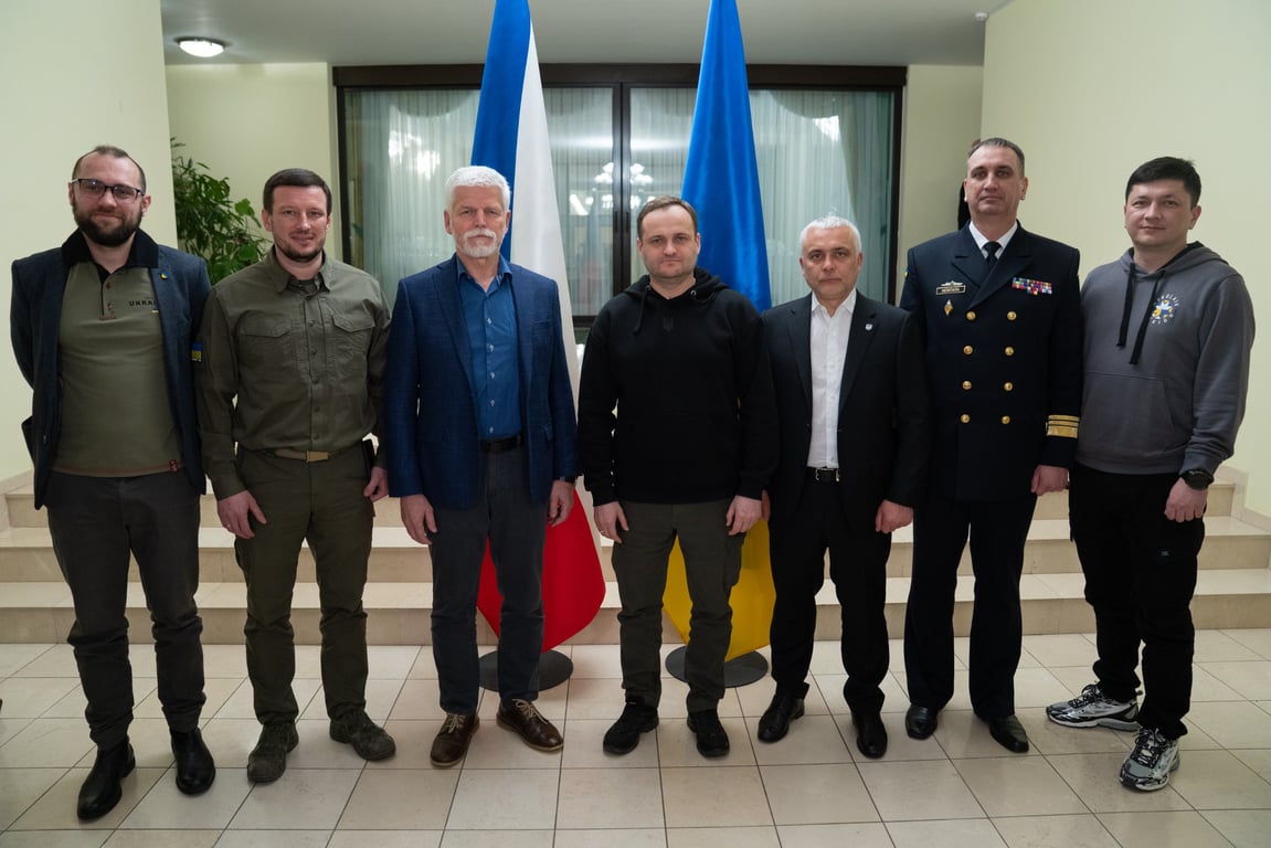 Czech President Petr Pavel and Ukrainian leadership at a meeting in Odesa