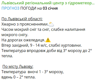 Синоптики предупредили об опасной погоде для львовян завтра - фото 1