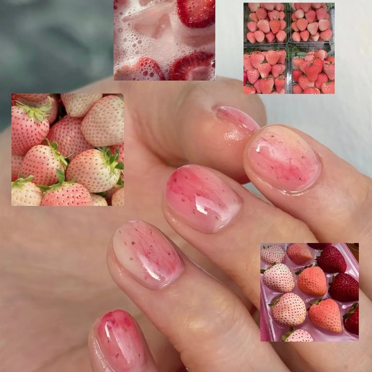 strawberry skin nails