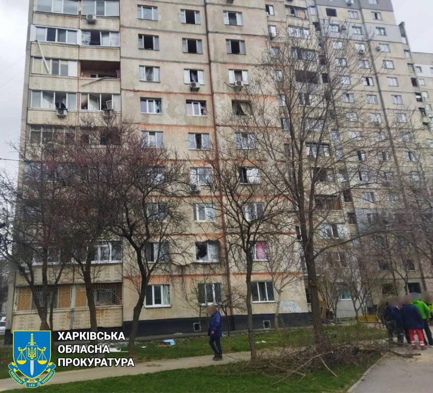Наслідки ракетного обстрілу Харкова. Фото: Харківська обласна прокуратура