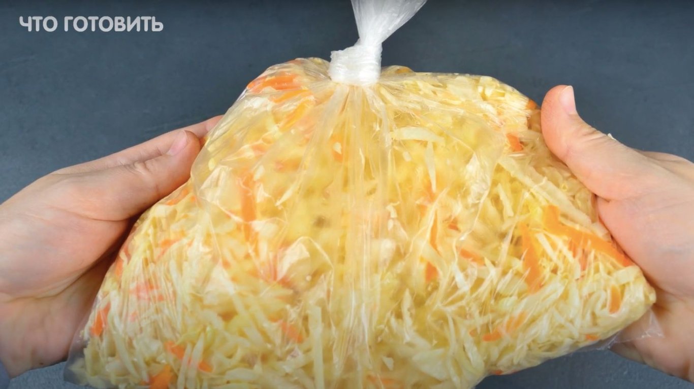 квашена капуста у пакеті швидкий рецепт